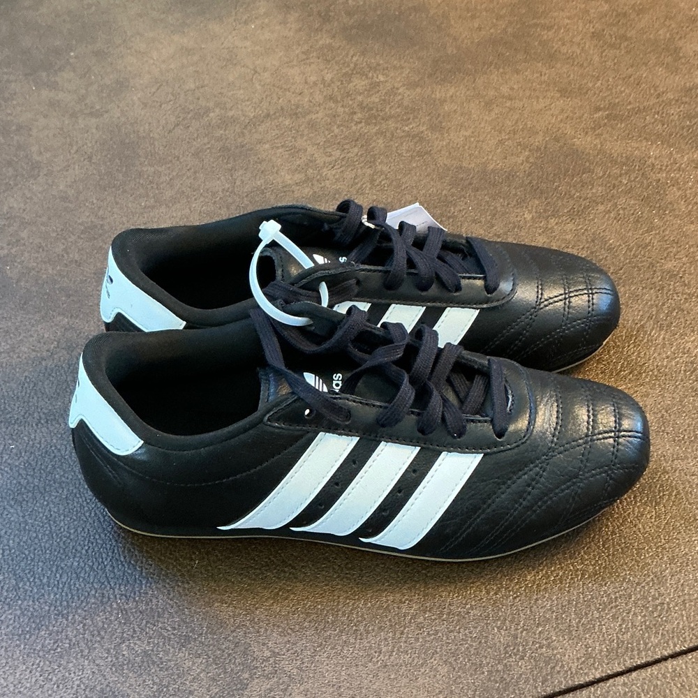 Adidas Taekwondo Lace Women's Leather Sneakers, Black Sz 6 NEW